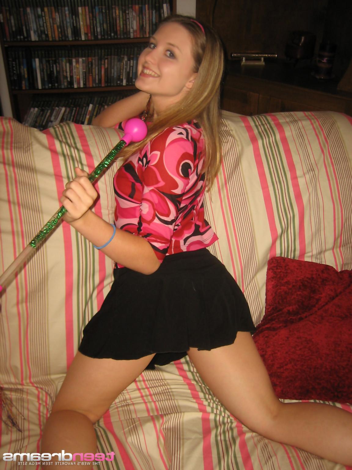 15P Hot little teenager undresses and fingers sweet snatch