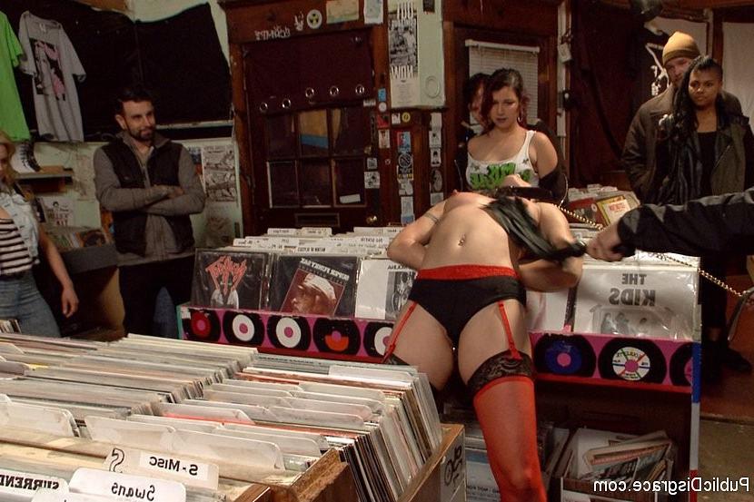 18P Wenona Beautiful subgirl public humiliated in lingerie and made to take big cock