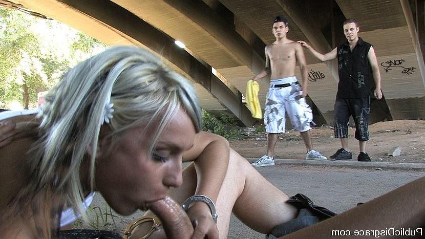 19P Leyla Black bound and fucked in public while strangers fondle her tits and finge