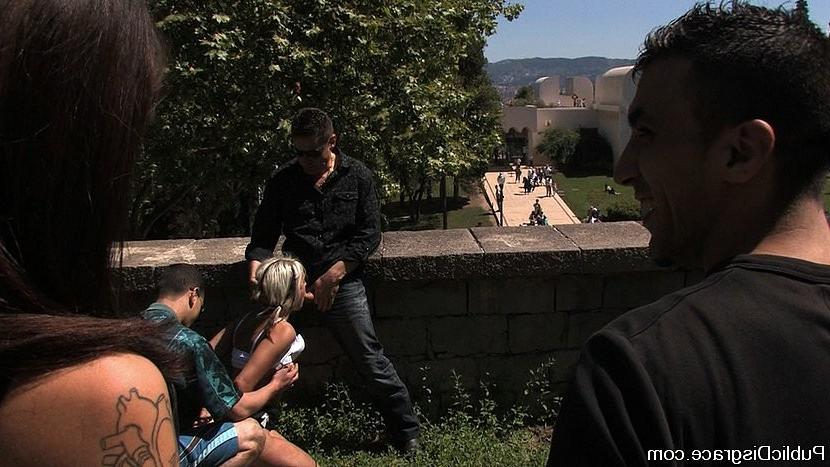 19P Leyla Black bound and fucked in public while strangers fondle her tits and finge