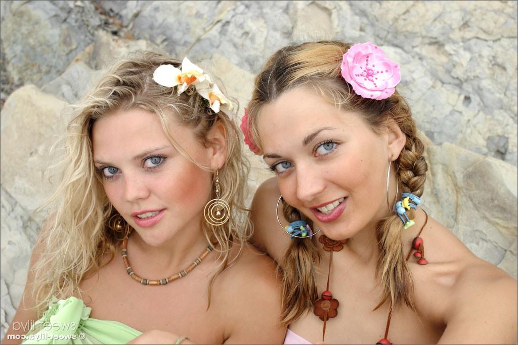12P Luscious blonde Russian teen Sweet Lilya and hot friend