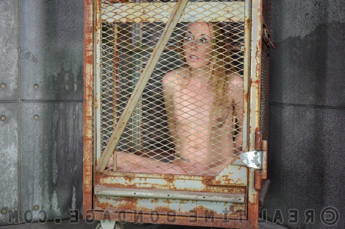 16P Emma Haize is bound in a dungeon with different sex toys
