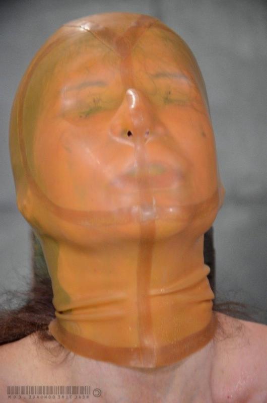 16P Emma Haize and Emma both bound in a dungeon with latex mask