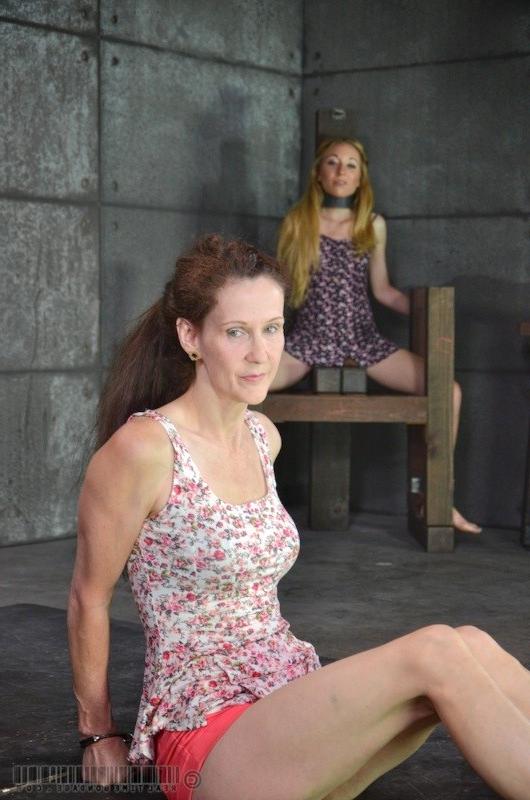 16P Emma Haize and Emma both bound in a dungeon with latex mask