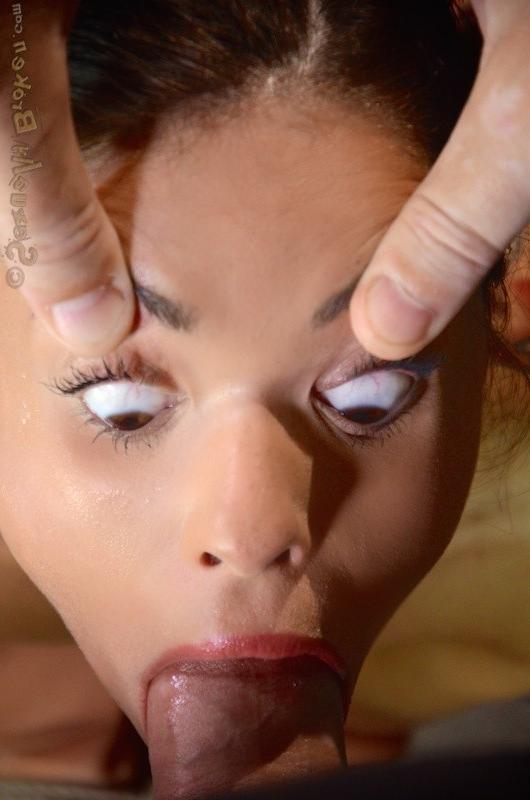 12P Ava Dalush bound down in rope on fucking machine and made to blowjob