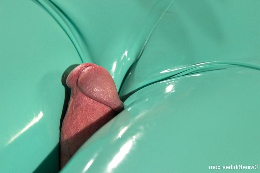 18P Mona Wales femdom in tight latex strapons and cock teasing sub John Smith