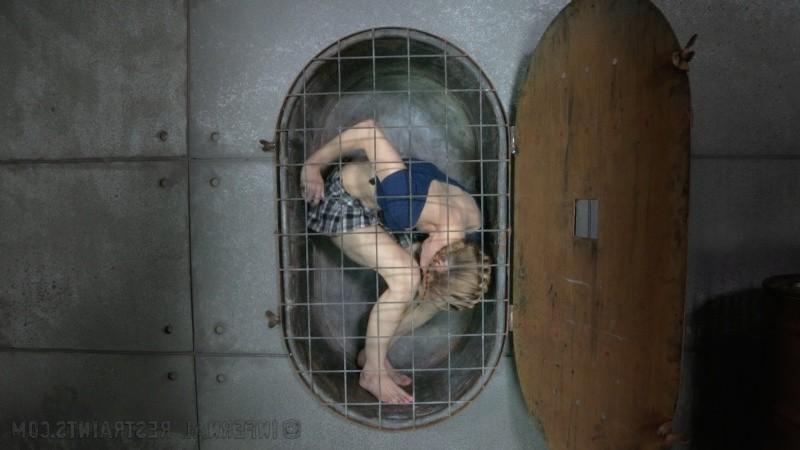 16P Jeze Belle short skirt blonde is bound in dungeon her pussy toyed