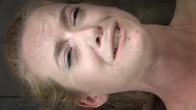 16P Jeze Belle short skirt blonde is bound in dungeon her pussy toyed