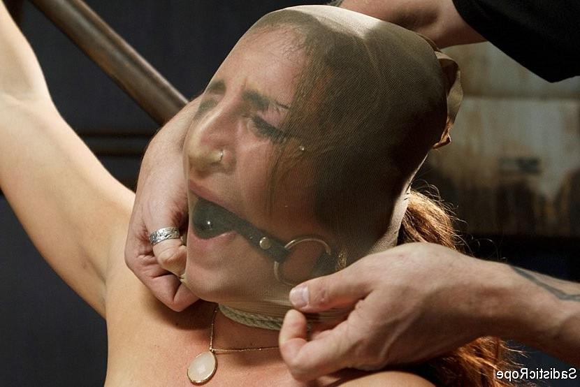 17P Savannah Fox is rope bound in different positions with ballgag and made to squir
