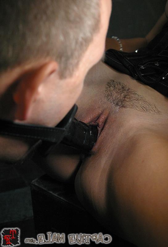 16P Femdom torturing male slave with a strapon