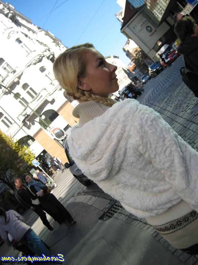 15P Trashy European Blonde Denisa rides a huge cock