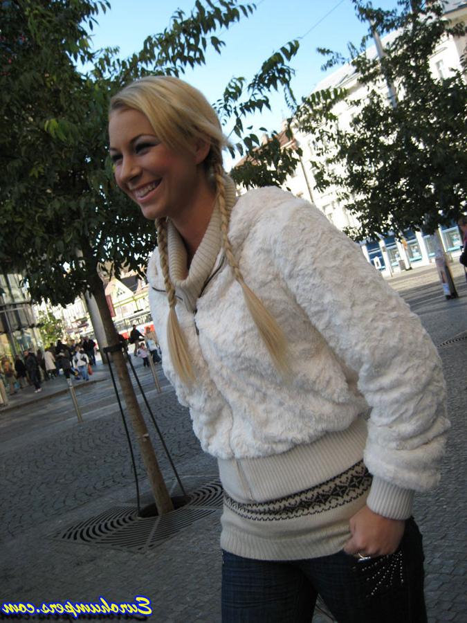 15P Trashy European Blonde Denisa rides a huge cock