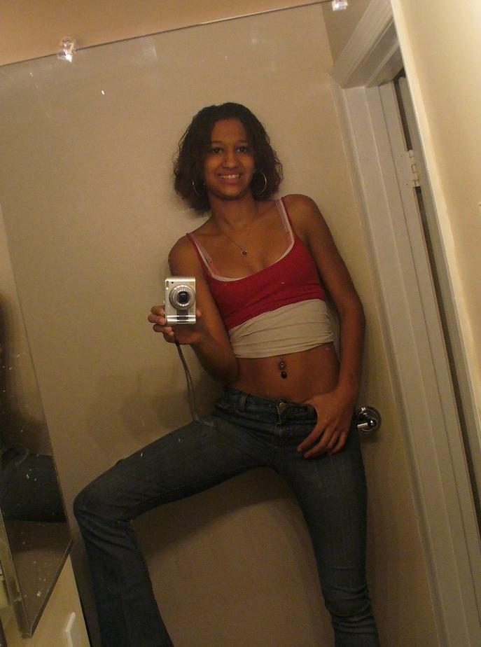 15P Naughty and hot selfpics taken by an amateur ebony chick