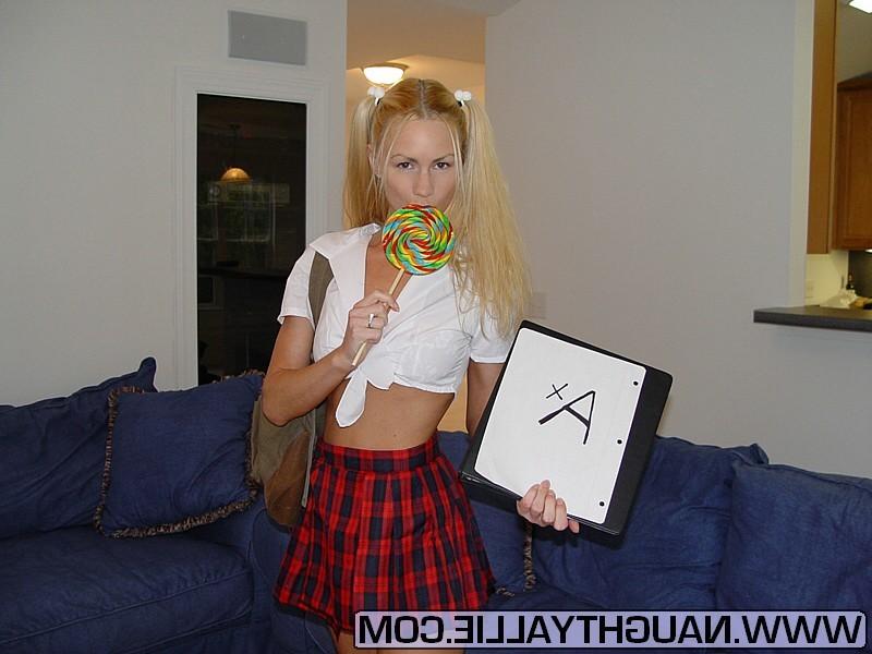 17P Schoolgirl Finds Huge Dildo And Rides It