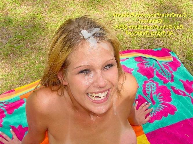16P Outdoor blonde babe gangbang and cumshot