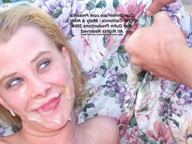 16P Blonde girl gangbang and messy facial