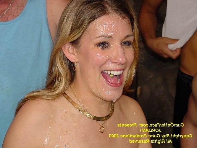 16P Blonde babe gangbang and cumshot
