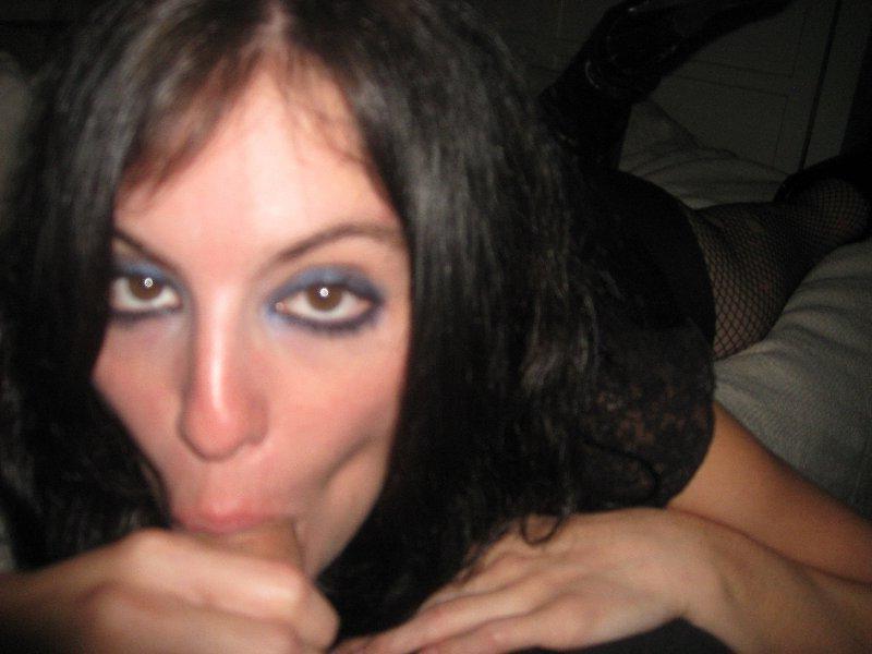 10P Wild and naughty brunette licking and sucking pal's cock