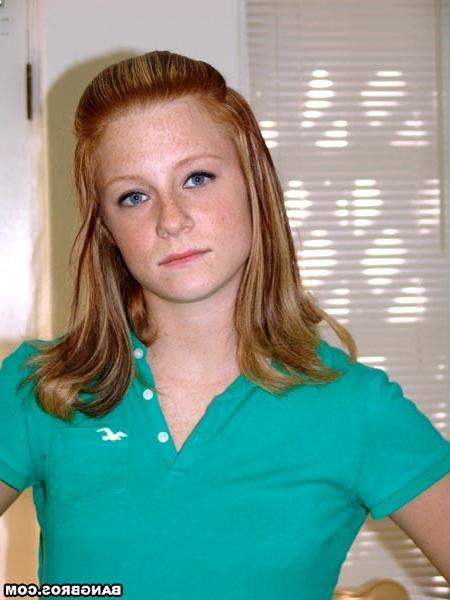 16P Red head gets impressed by humongous cock
