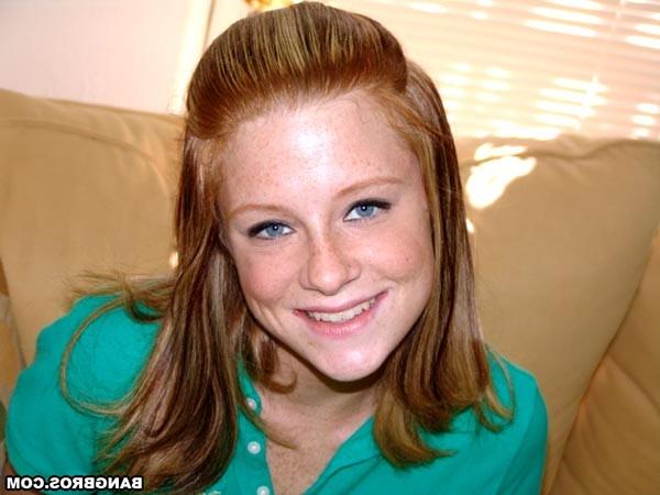 16P Red head gets impressed by humongous cock