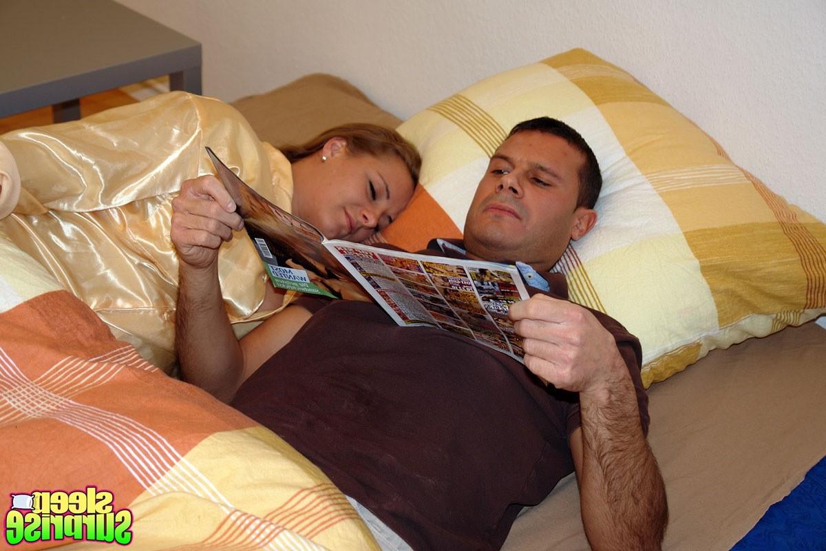14P Sleeping girl gets a surprise inside her moist pussyhole