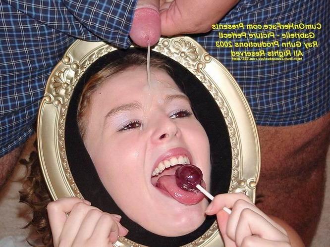 16P Cute teen gangbang messy facial