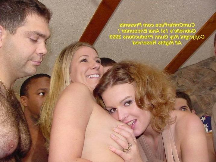 16P Cute babe gangbang and messy cumshot