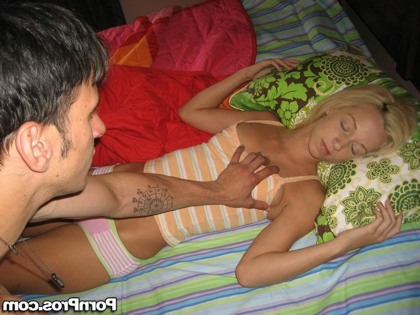 16P blonde teen getting fucked hard while sleeping