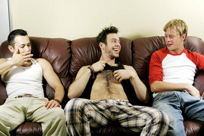 16P Three studs with huge cock fucking