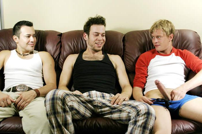 16P Three studs with huge cock fucking