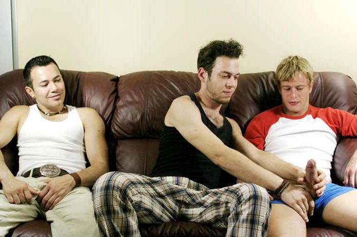 16P Three studs with huge cock fucking
