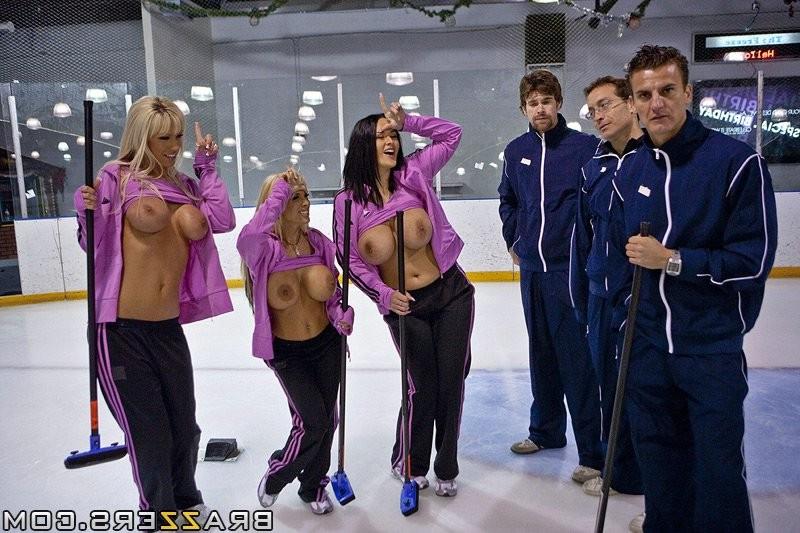 15P This trio of babes takes turns getting fucked by there coaches huge cock