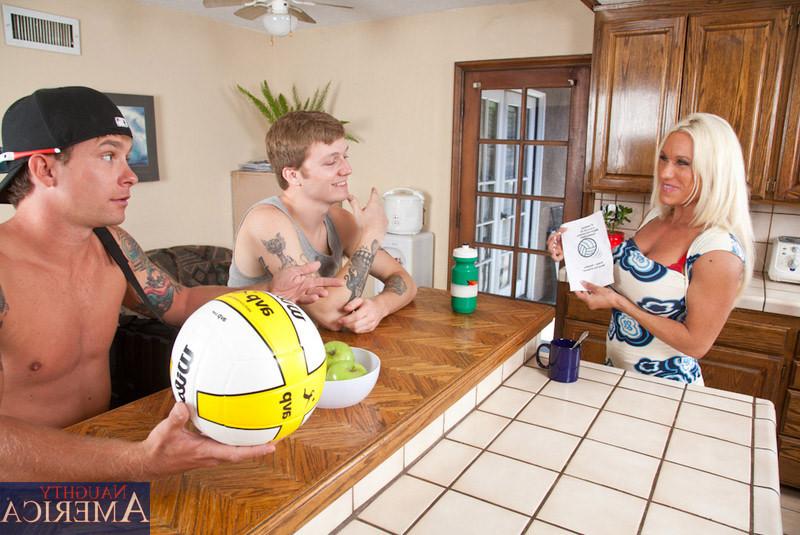 15P Busty hot mom Ashlee Chambers pounded hard by her sons friend