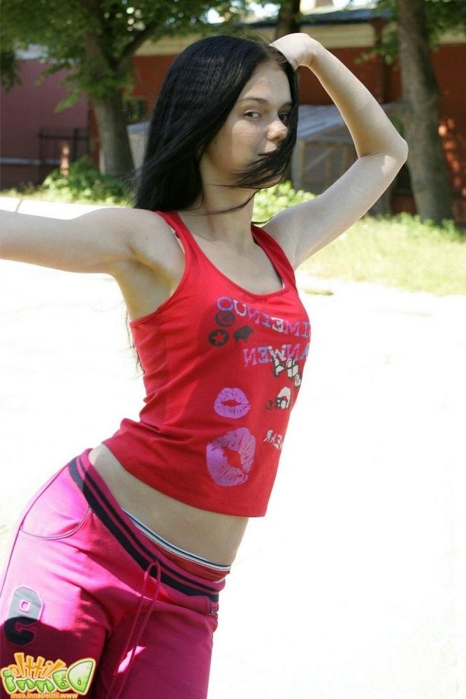 15P Slim teen with tiny tits