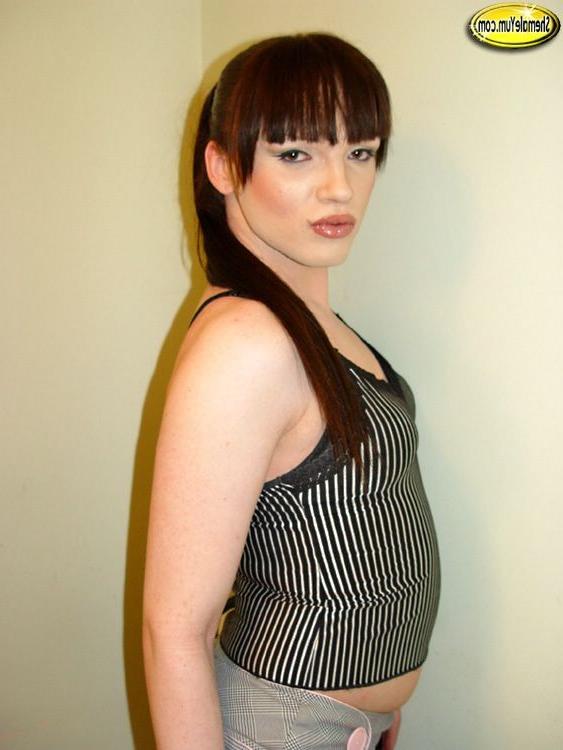 15P Beautiful brunette shemale babe with a huge cock