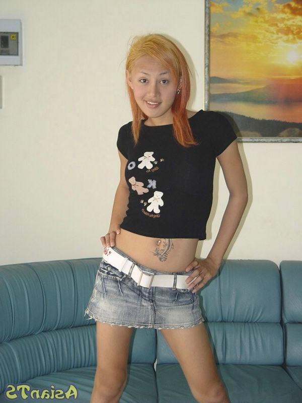 14P Darling and petite asian ladyboy with a huge cock
