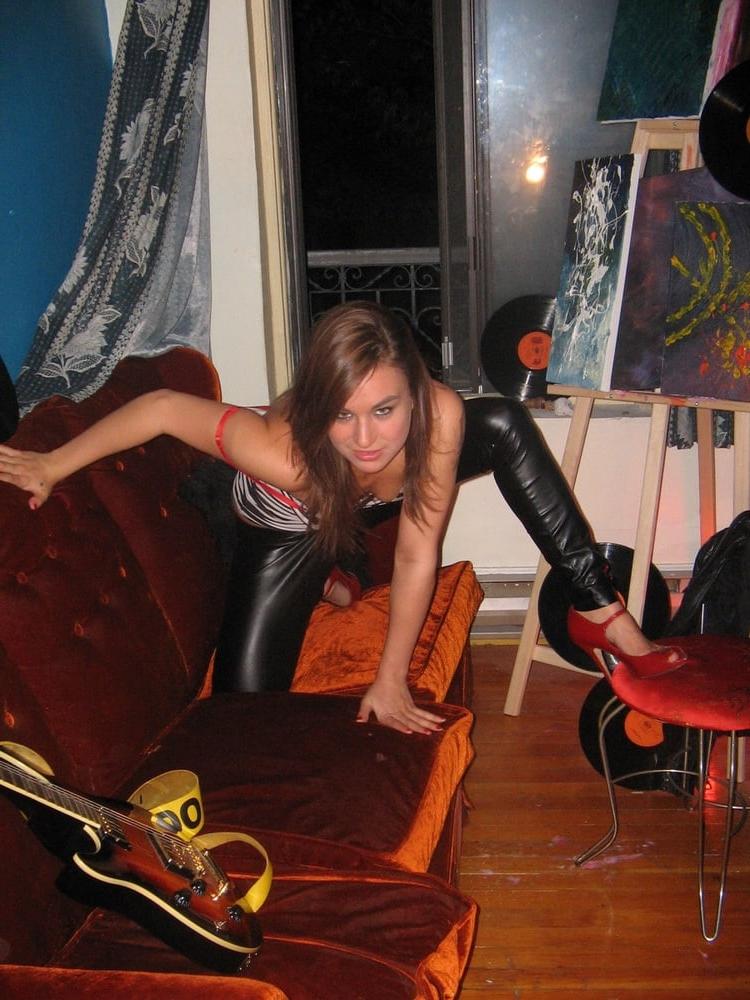 25P Stunning slim brunette slut