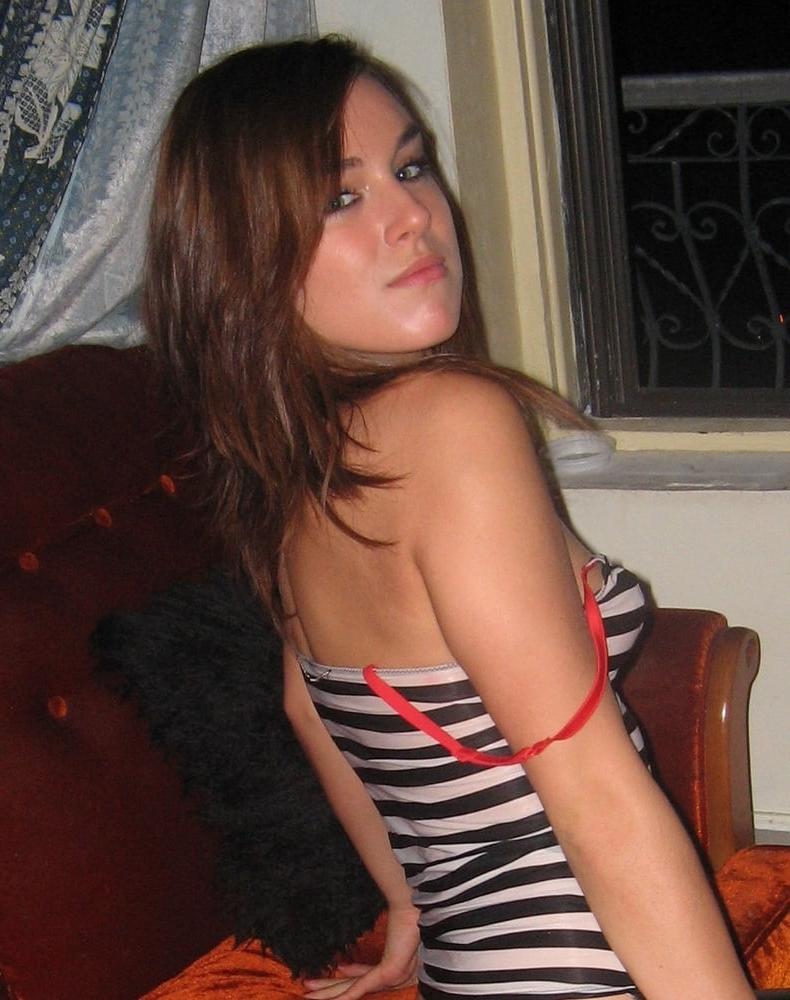 25P Stunning slim brunette slut